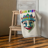 Sleeping Beauty premium soft bath towel displayed on a bathroom rack.